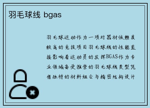 羽毛球线 bgas